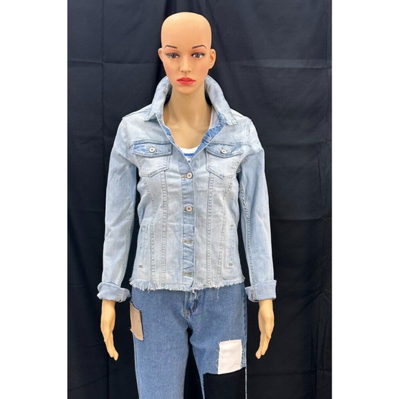 Denim Jacket, Ligth Blue, 2 pockets in the upper chest, 2 pocket one each side - Picture 6 of 6